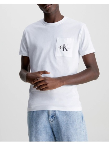 calvin klein core monogram pocket slim tee j30j320936-yaf
