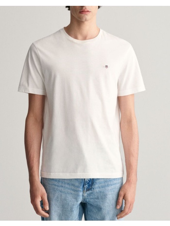 gant μπλουζα κμ reg shield ss t-shirt 3g2003184-110 white