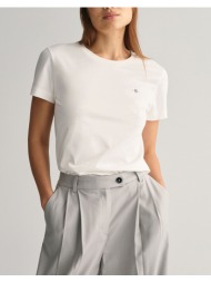 gant μπλουζα κμ reg shield ss t-shirt 3gw4200200-110 white