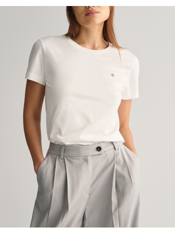 gant μπλουζα κμ reg shield ss t-shirt 3gw4200200-110 white