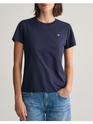 gant μπλουζα κμ reg shield ss t-shirt 3gw4200200-433 darkblue