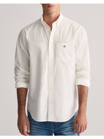 gant υποκαμισο μμ reg poplin shirt. 3g3000100-110 white