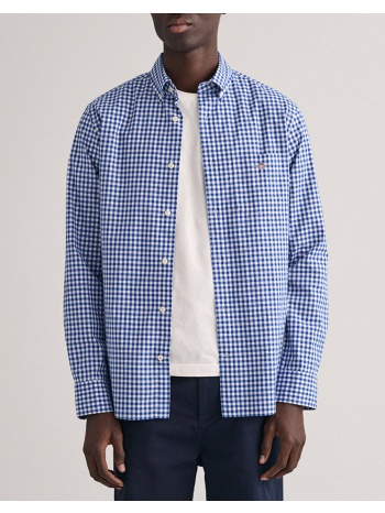 gant υποκαμισο μμ reg poplin gingham shirt 3g3000120-436