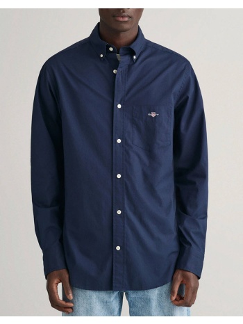 gant υποκαμισο μμ reg poplin shirt. 3g3000100-410 darkblue