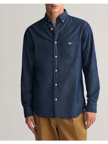 gant υποκαμισο μμ reg indigo bd 3g3000400-989 denimdarkblue
