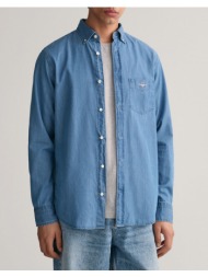 gant υποκαμισο μμ reg indigo bd 3g3000400-980 denimlightblue