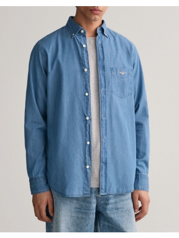 gant υποκαμισο μμ reg indigo bd 3g3000400-980 denimlightblue