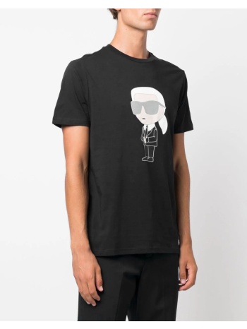 karl lagerfeld t-shirt crewneck nos 755071-500251-990 black σε προσφορά