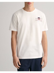 gant μπλουζα κμ reg archive shield emb ss t-shirt 3g2067004-110 white
