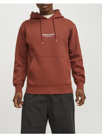 jack&jones jorvesterbro sweat hood 12241687-brandy brown