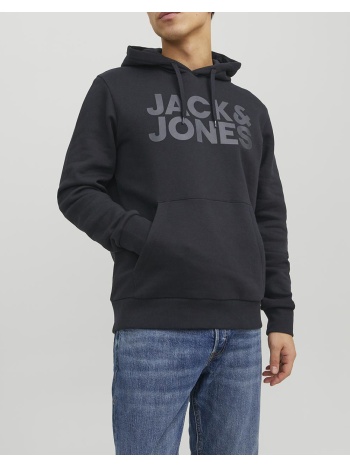 jack&jones μπλουζα φουτερ jjecorp logo sweat hood noos