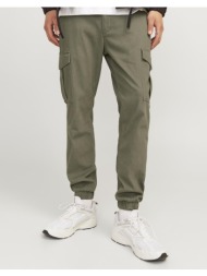 jack&jones παντελονι jpstmarco jjjoe cuffed akm 12186889-dusty olive olive