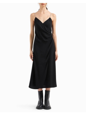 armani exchange dress xw000028af10264-uc001 black σε προσφορά