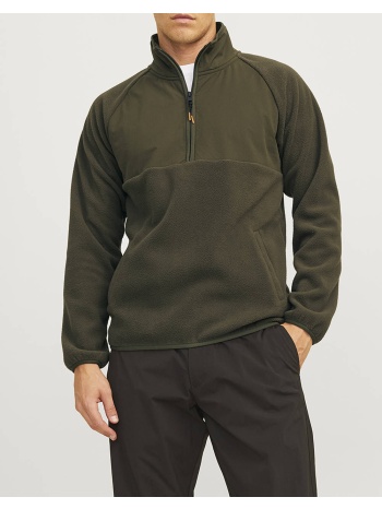 jack&jones jcopeak sweat high neck half zip 12260979-forest