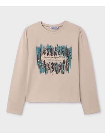 mayoral μπλουζα μακρυμαν με πουλιες 07003-67 biege σε προσφορά