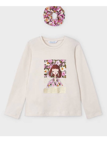 mayoral μπλουζα μακρυμανικη λαστιχακι 04069-85 ivory σε προσφορά