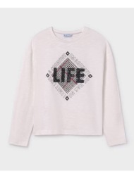 mayoral μπλουζα μακρυμανικη 07008-82 ecru