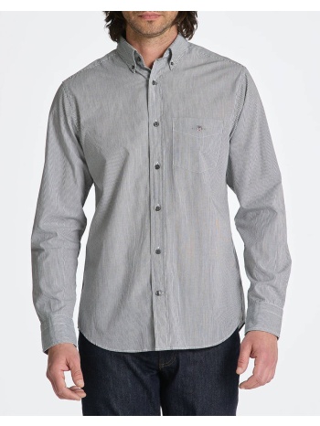 gant υποκαμισο μμ reg poplin banker shirt 3g3000140-5 black