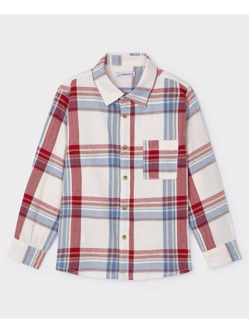 mayoral πουκαμισο μακρυμανικο καρο 04114-85 red