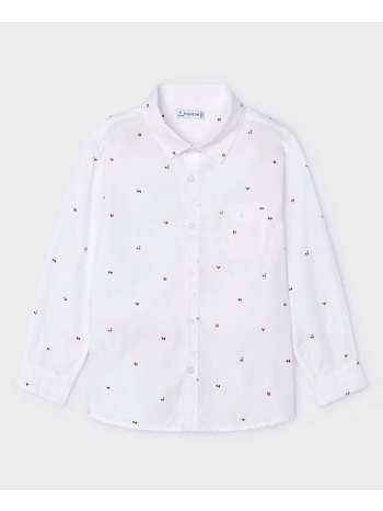 mayoral πουκαμισο μακρυμαν με σταμπες 04110-52 white σε προσφορά