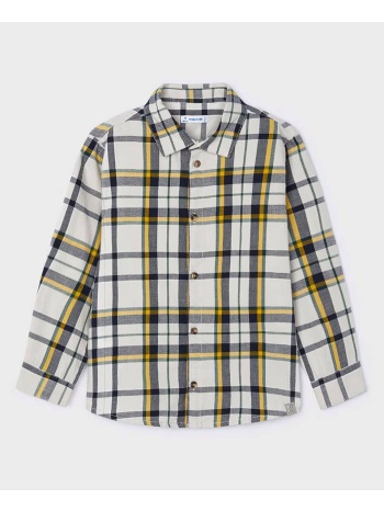 mayoral πουκαμισο μακρυμανικο καρο 04115-89 yellow