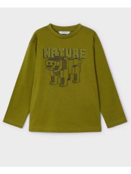 mayoral μπλουζα μακρυμανικη hd print 04051-59 khaki