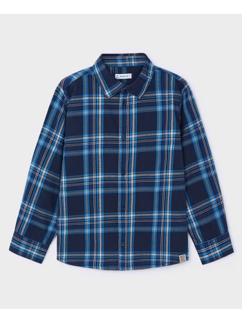 mayoral πουκαμισο μακρυμανικο καρο 04115-90 blue