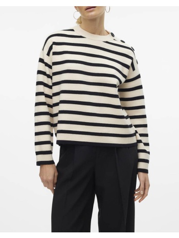 vero moda vmsaba ls o-neck button pullover ga noos