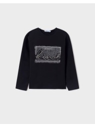 mayoral μπλουζα μακρυμανικη basic 00830-058 black