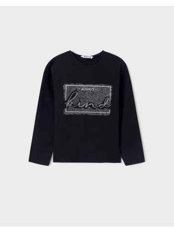 mayoral μπλουζα μακρυμανικη basic 00830-058 black