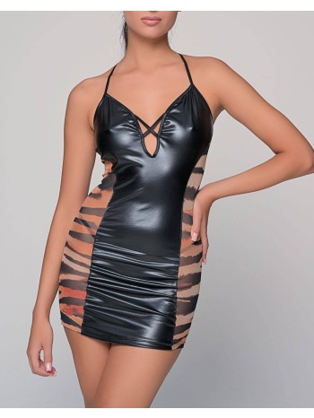 milena by paris sexy νυχτικο + string δερματινη και τουλι