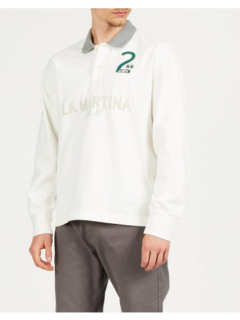 lamartina μπλουζα polo μμ 3lmump602-00002 offwhite