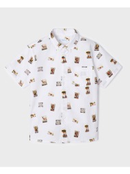 mayoral πουκαμισο κοντομαν σταμπωτο 3162-42 white