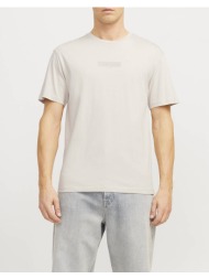 jack&jones jjtaka tee ss crew neck 12269369-moonbeam cream