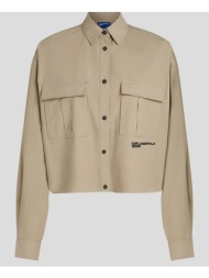 karl lagerfeld klj boxy utility shirt a1w11032-1jh biege
