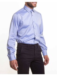 bostonians πουκαμισο twill custom fit 3amp2143-b166 blue