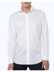 bostonians πουκαμισο dobby custom fit 3anp2107-b001 white