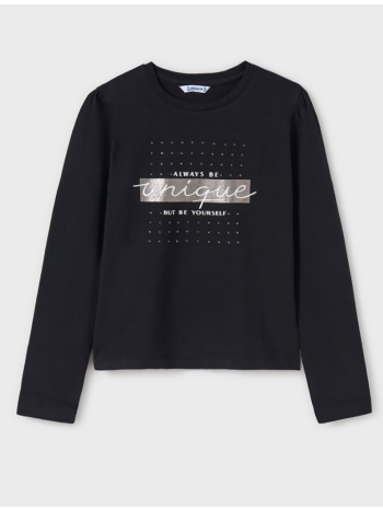 mayoral μπλουζα μακρυμανικη basic 00830-31 jetblack