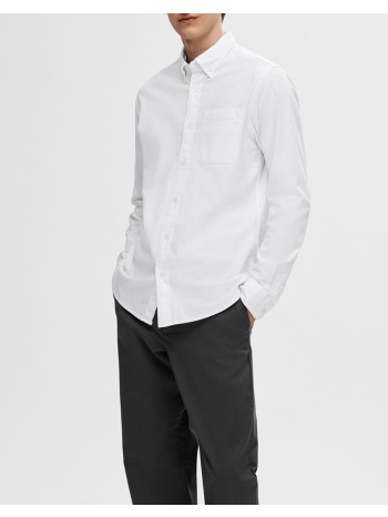selected slhregrick-ox shirt ls noos 16077359-white white