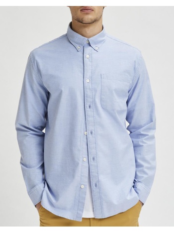 selected slhregrick-ox shirt ls noos 16077359-light blue