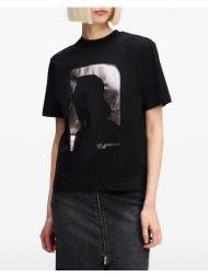 karl lagerfeld klj reg ss karl tee a1w17032-999 black