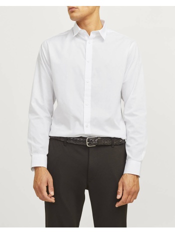 jack&jones jrebgavin solid shirt ls noos 12267557-white