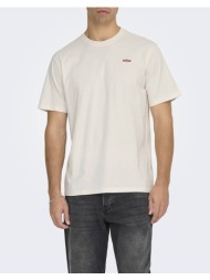 only&sons onsdawson reg ss tee vd 22033190-cloud dancer white