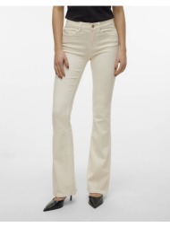 vero moda vmflash mr flared jeans color ga noos 10307572-ecru ecru
