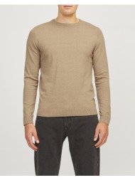jj rebel jrebcallum knit crew neck noos 12263734-crockery biege