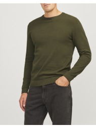 jj rebel jrebcallum knit crew neck noos 12263734-forest night olive