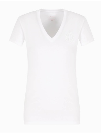 armani exchange t-shirt xw000606af10355-u0002 white σε προσφορά
