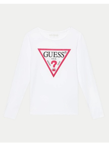 guess ls t-shirt μπλουζα παιδικο girl j2yi50k6yw1-g011 white σε προσφορά