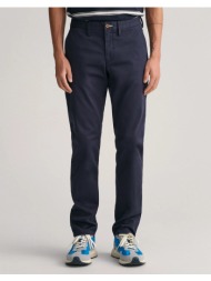 gant παντελονι slim twill chinos 3g1505221-34-410 darkblue