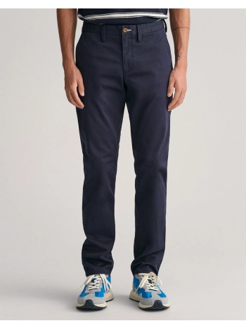 gant παντελονι slim twill chinos 3g1505221-34-410 darkblue